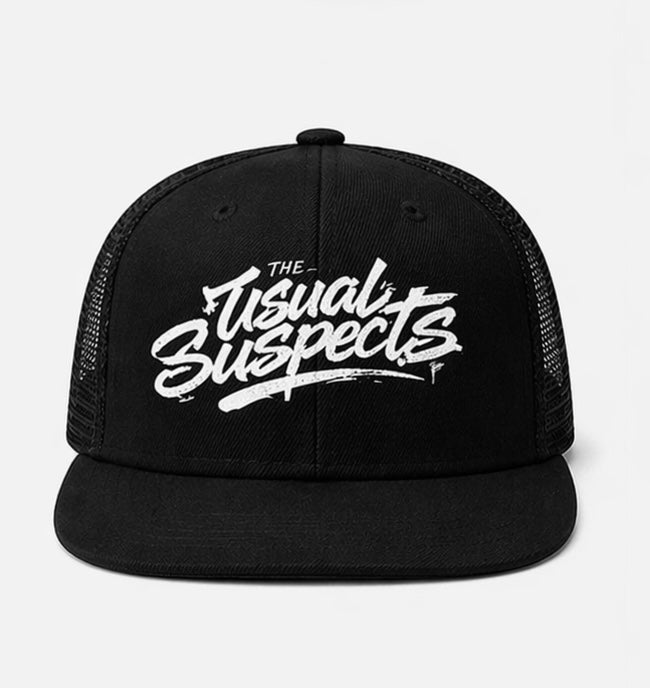 The Usual Suspects (Black & White) Breathable mesh back trucker style